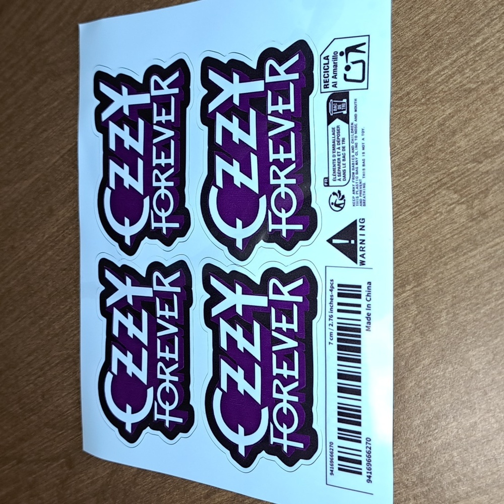 Ozzy Forever Sticker Set 4 Purple